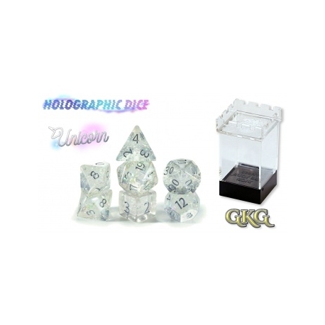 Holographic Dice - Unicorn (7 Dice Set)