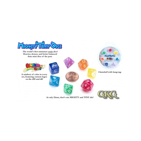 Mighty Tiny Dice - Rainbow Bits (7 Dice Set)