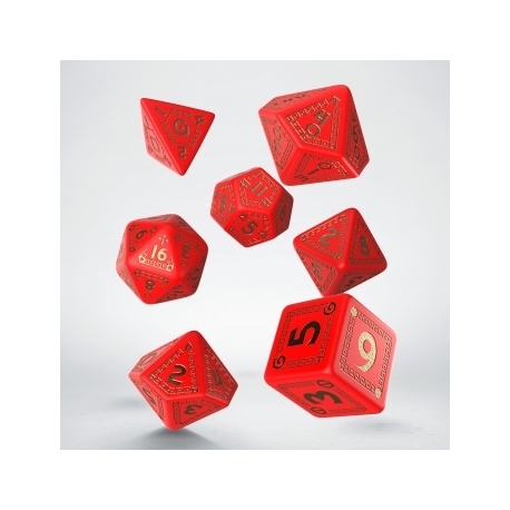 RuneQuest Red & gold Dice Set