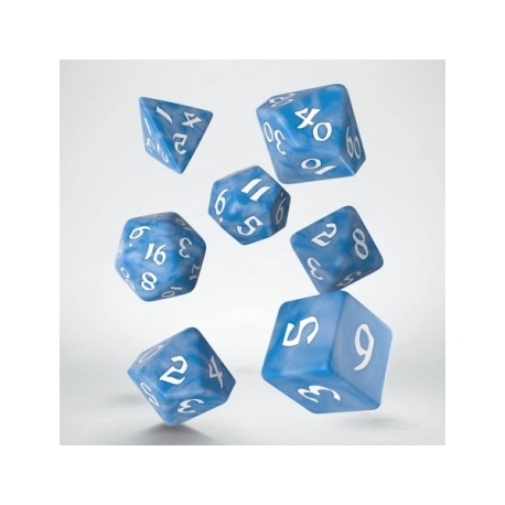 Classic Runic Glacier & white Dice Set (7)