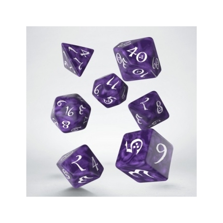 Classic RPG Lavender & white Dice Set (7)