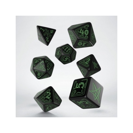 Call of Cthulhu Black & green Dice Set (7)