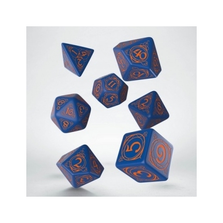 Wizard Dark-blue & orange Dice Set
