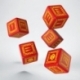 Orc Red & yellow 5D6 Dice (5)