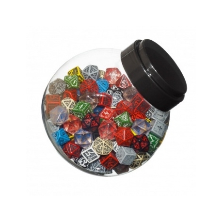 Jar of dice with D6, D10, D20 (150)