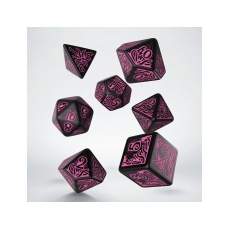 Call of Cthulhu 7th Edition Black & magenta Dice Set (7)