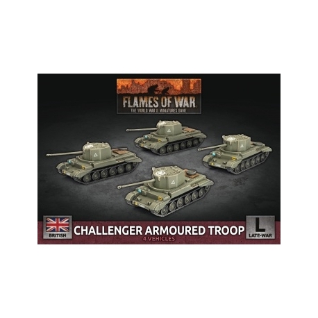 Flames Of War - Challenger Armoured Troop (4x Plastic) (English)