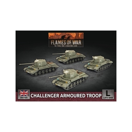 Flames Of War - Tropa Acorazada Challenger (4x Plástico) (Castellano)