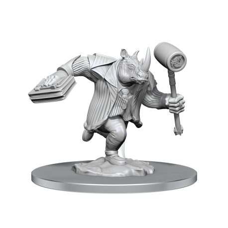 Magic: The Gathering Unpainted Miniatures: Freelance Muscle and Rhox Pummeler (English)