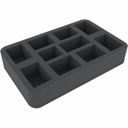 HS050A103 50 mm foam tray for miniatures in 1:56 scale (28 mm) - 10 compartments