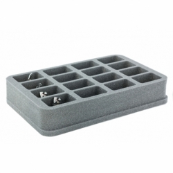 HS050BF05BO 50 mm Half-Size foam tray with 16 compartments
