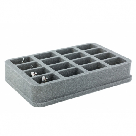 HS050BF05BO 50 mm Half-Size foam tray with 16 compartments