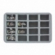 HS050BF05BO 50 mm Half-Size foam tray with 16 compartments