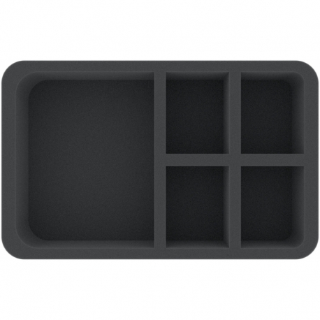 HSMFGS075BO 75 mm Half-Size foam tray with 9 compartments