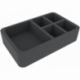 HSMFGS075BO 75 mm Half-Size foam tray with 9 compartments