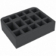 QSMFHH045BO 172,5 mm x 137,5 mm x 45 mm foam tray for board games with 16 compartments