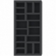 BEMFIL040BO 285 mm x 142,5 mm x 40 mm foam tray for board games with 16 compartments