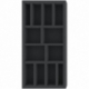 BEMFIN040BO 285 mm x 142,5 mm x 40 mm foam tray for board games with 12 compartments