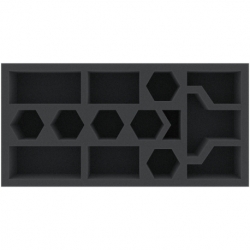 BEMFFH050BO 285 mm x 142 mm x 50 mm foam tray for board games with 14 compartments