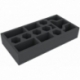 BEMFFH050BO 285 mm x 142 mm x 50 mm foam tray for board games with 14 compartments
