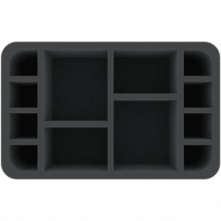 HSCS070BO 70 mm Half-Size foam tray with 24 compartments