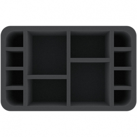 HSCS070BO 70 mm Half-Size foam tray with 24 compartments