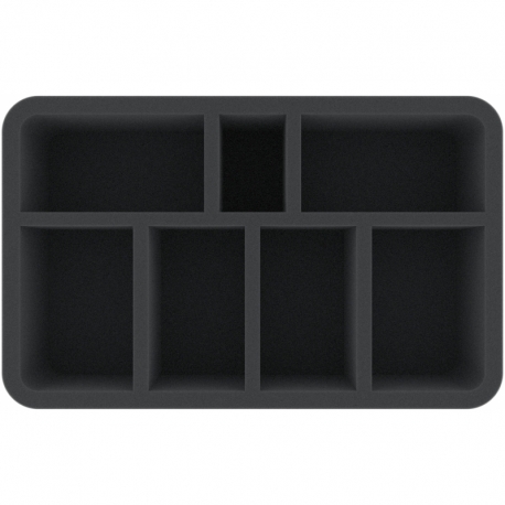 HSMEYU040BO 40 mm Half-Size foam tray with 6 compartments