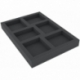 FOMFCL055BO 300 mm x 210 mm x 55 mm foam tray for board games with 19 compartments