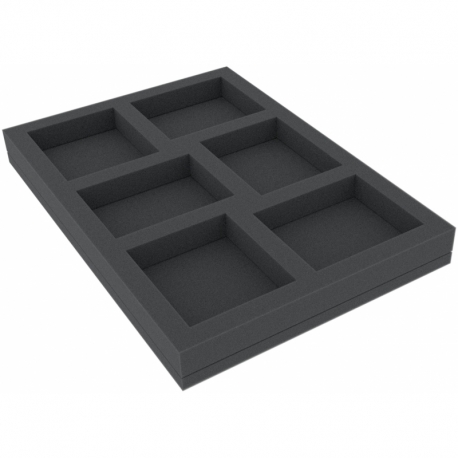 FOMFCL055BO 300 mm x 210 mm x 55 mm foam tray for board games with 19 compartments