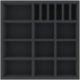 AFMFIM050BO 285 mm x 285 mm x 50 mm foam tray for board games with 16 compartments