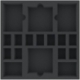 AGMFIC040BO 295 mm x 295 mm x 40 mm foam tray for board games with 21 compartments