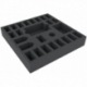 AGMFGE050BO 295 mm x 295 mm x 50 mm foam tray for board games with 26 compartments