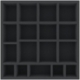 ABMFHR055BO 300 mm x 300 mm x 55 mm foam tray for board games with 17 compartments