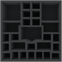 AFMFGB085BO 285 mm x 285 mm x 85 mm foam tray for board games with 27 compartments
