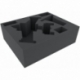 FSMFHD090BO 90 mm Full-Size foam tray with 20 compartments