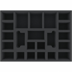 AYMFGQ070BO 420 mm x 300 mm x 70 mm foam tray for board games with 22 compartments