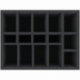 HGMFGK040BO 285mm x 115mm x 100mm foam tray for board games with 15 compartments