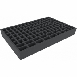 CVMFHZ055BO 495 mm x 310 mm x 55 mm foam tray for board games with 110 compartments