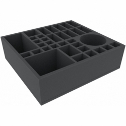 HRMFIA095BO 335mm x 310mm x 95mm 34 Compartment Board Game Foam Tray
