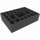 DDMFIB090BO 360 mm x 260 mm x 90 mm foam tray for board games with 30 compartments