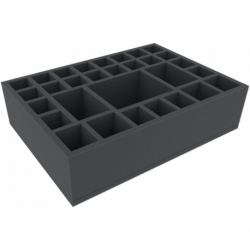 DDMFIB090BO 360 mm x 260 mm x 90 mm foam tray for board games with 30 compartments