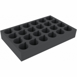 DSMETC070BO Feldherr foam tray with 28 circular compartments of 60 mm diameter