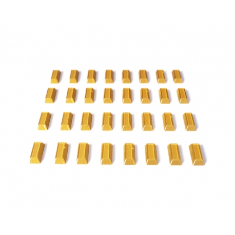 32 Lingotes de oro impresos en PLA para el juego de mesa Tabannusi