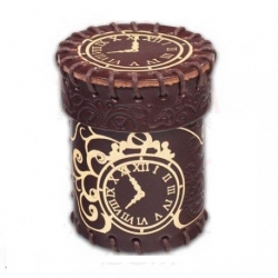 Qw Cubilete De Cuero Steampunk Oro