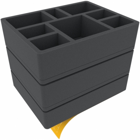 Feldherr foam set for Citadel Battle Figure Case - 16 larger Miniatures + Pick and Pluck tray for tanks/monsters