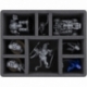 Feldherr foam set for Citadel Battle Figure Case - 16 larger Miniatures + Pick and Pluck tray for tanks/monsters