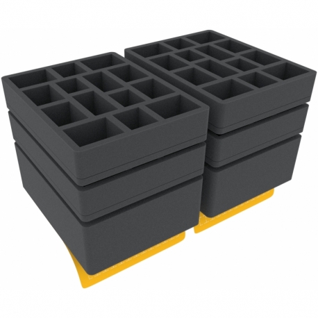 Feldherr foam set for Citadel Crusade Figure Case - 56 Miniatures + 2 Pick and Pluck trays for tanks/monsters