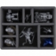 Feldherr foam set for Citadel Crusade Figure Case - 44 Miniatures + 2 Pick and Pluck trays for tanks/monsters