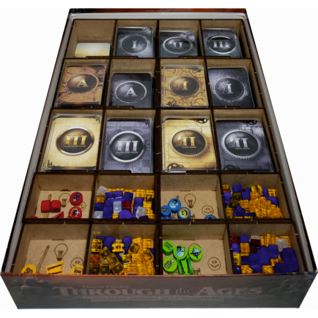 THROUGH THE AGES compatible insert (Base A New History of Civilization + Exp. New Leaders and Wonders)