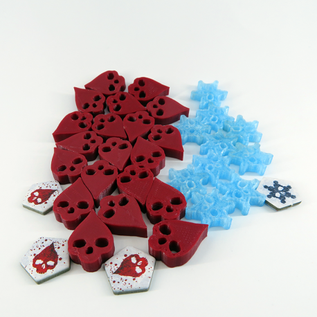 Tokens de Herida y Congelación para Dead of Winter - 30 piezas